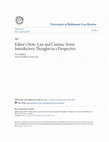 Research paper thumbnail of Editor's Note: Law and Cinema: Some Introductory Thoughts to a Perspective