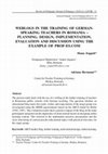 Research paper thumbnail of WEBLOGS IN THE TRAINING OF GERMAN-SPEAKING TEACHERS IN ROMANIA -PLANNING, DESIGN, IMPLEMENTATION, EVALUATION AND DISCUSSION USING THE EXAMPLE OF PROF-ES.COM