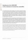 Research paper thumbnail of Incidencia del GRI-2002 en las emisiones de memorias sostenibles