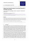 Research paper thumbnail of Supply Chain Control Principles in Local Food Production: A Norwegian Case Study