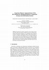 Research paper thumbnail of Experience Report: Appropriateness of the BCI-Method for Identifying Business Components in large-scale Information Systems