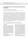 Research paper thumbnail of A Conceptual Framework for Analysing Enterprise Engineering Methodologies