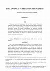 Research paper thumbnail of ESKİ ANADOLU TÜRKÇESİNDE SES DÜŞMESİ