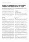 Research paper thumbnail of Incidence and predisposing factors of anterior chamber gas bubbles during femtosecond laser flap creation