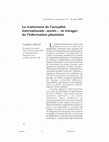 Research paper thumbnail of Le traitement de l'actualite internationale: avenir... Et mirages de l'information planétaire