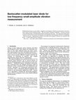 Research paper thumbnail of Backscatter-modulated laser diode for low-frequency small-amplitude vibration measurement