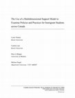 Research paper thumbnail of The Use of a Multidimensional Support Model to Examine Policies and Practices for Immigrant Students across Canada