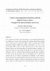 Research paper thumbnail of China's Interdependent Relations with the Middle Eastern States: Prospects for Reconciliation and Peace