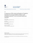 Research paper thumbnail of A comparison of the extent and pattern of cognitive impairment among predialysis, dialysis and transplant patients: a cross sectional study from Australia