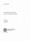 Research paper thumbnail of The enabling environment for social accountability in Mongolia