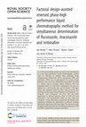 Research paper thumbnail of Factorial design-assisted reversed phase-high performance liquid chromatography method for simultaneous determination of fluconazole, itraconazole and terbinafine