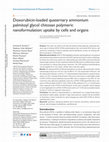 Research paper thumbnail of Doxorubicin-loaded quaternary ammonium palmitoyl glycol chitosan polymeric nanoformulation: uptake by cells and organs