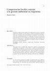 Research paper thumbnail of Competencias locales conexas a la gestión ambiental en Argentina