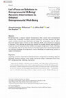 Research paper thumbnail of Let's Focus on Solutions to Entrepreneurial Ill-Being! Recovery Interventions to Enhance Entrepreneurial Well-Being