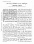 Research paper thumbnail of Discrete signal processing on graphs: Sampling theory