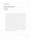 Research paper thumbnail of Reasoning and Presuppositions, forthcoming in Philosophical Topics