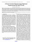 Research paper thumbnail of A Novel Content Based Image Retrieval Implemented By NSA Of AIS