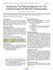 Research paper thumbnail of Enhancing The Filtering Approach For The Colored Image And Wavelet Transformation