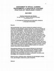 Research paper thumbnail of ASSESSMENT IN VIRTUAL LEARNING ENVIRONMENTS: A QUESTION OF TEACHING PRACTICES OR &quot;DISCIPLINARY POWER&quot;? Abril/2004 A-Formação de Profissionais para Educação a Distância 2-Educação Universitária Resumo