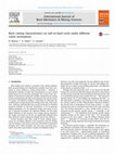 Research paper thumbnail of Rock cutting characteristics on soft-to-hard rocks under different cutter inclinations