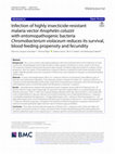 Research paper thumbnail of Infection of highly insecticide-resistant malaria vector Anopheles coluzzii with entomopathogenic bacteria Chromobacterium violaceum reduces its survival, blood feeding propensity and fecundity