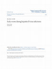 Research paper thumbnail of Early events during hepatitis B virus infections