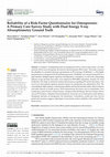 Research paper thumbnail of Reliability of a Risk-Factor Questionnaire for Osteoporosis: A Primary Care Survey Study with Dual Energy X-ray Absorptiometry Ground Truth