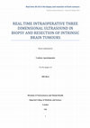 Research paper thumbnail of Real time intraoperative three dimensional ultrasound in biopsy and resection of intrinsic brain tumours