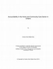 Research paper thumbnail of Accountability in the Home and Community Care Sector in Ontario