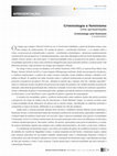 Research paper thumbnail of Dossiê Criminologia e Feminismo - Uma apresentação