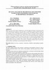 Research paper thumbnail of Quality Analysis of the Services and Consumer Satisfaction of Business Units in Retail in the Republic of Kosovo