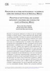 Research paper thumbnail of Percepcion de actores institucionales y academicos mini hidroelectricas Veracruz