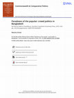 Research paper thumbnail of Paradoxes of the Popular. Crowd Politics in Bangladesh by Nusrat Chowdhury. Standford University: Standford.