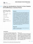 Research paper thumbnail of A Need for Interdisciplinary Personnel to Serve Students with DeafBlindness: A Literature Review