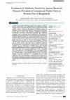 Research paper thumbnail of Evaluation of Antibiotic Sensitivity Against Bacterial Diseases Prevalent in Commercial Poultry Farm in Western Part of Bangladesh