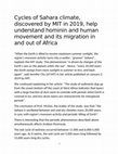 Research paper thumbnail of Cycles of Sahara climate, discovered by MIT in 2019, help understand hominin and human movement and its migration in and out of Africa