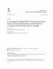 Research paper thumbnail of Unraveling the Tangled Web: Choosing the Proper Statute of Limitation for Breach of the Implied Covenant of Good Faith and Fair Dealing