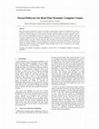 Research paper thumbnail of Neural Pathways for Real-Time Dynamic Computer Games