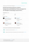 Research paper thumbnail of Policy strategies for an emergent technology: lessons from the analysis of EV-policy in 8 North- European countries