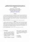 Research paper thumbnail of Análisis del efecto de la impregnación de cloruro de calcio con deshidratación osmótica por vacío en rebanadas de pimientos para conservas