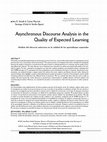 Research paper thumbnail of Asynchronous Discourse Analysis in the Quality of Expected Learning