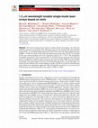 Research paper thumbnail of 1.3 μm wavelength tunable single-mode laser arrays based on slots