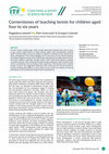 Research paper thumbnail of Cornerstones of teaching tennis for children aged four to six years