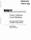 Research paper thumbnail of Cities Without Land Markets