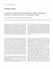 Research paper thumbnail of Lean Flow: Optimizing Cardiopulmonary Bypass Equipment and Flow for Obese Patients-A Technique Article