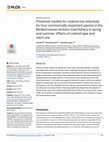 Research paper thumbnail of Predictive models for codend size selectivity for four commercially important species in the Mediterranean bottom trawl fishery in spring and summer: Effects of codend type and catch size