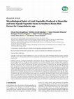 Research paper thumbnail of Microbiological Safety of Leafy Vegetables Produced at Houeyiho and Sèmè-Kpodji Vegetable Farms in Southern Benin: Risk Factors for Campylobacter spp