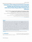 Research paper thumbnail of Evaluation of the Antibacterial Activity of Jatropha multifida sap and Artemisia annua Extract on some Clinical Strains Responsible of Urinary Tract Infections