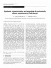 Research paper thumbnail of Synthesis, characterization and annealing of mechanically alloyed nanostructured FeAl powder