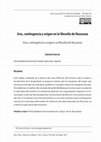 Research paper thumbnail of Eros, contingencia y origen en Rousseau